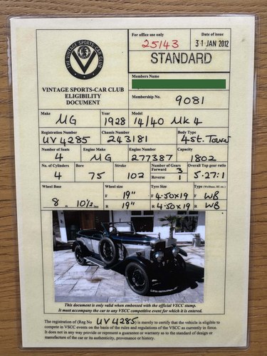 1928 MG 14/40 MkIV Four-Seat Tourer For Sale (picture 203 of 215)