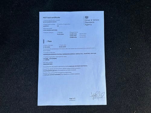 1990 Ford Sierra Sapphire RS Cosworth For Sale (picture 119 of 128)