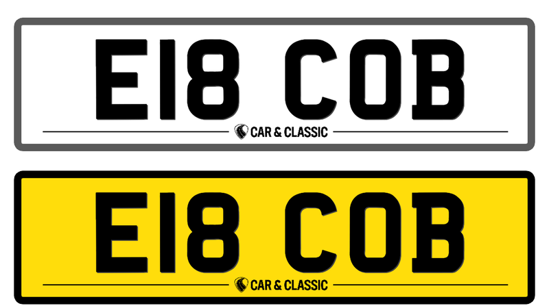 NO RESERVE - Private Reg Plate - E18 COB For Sale (picture 1 of 3)