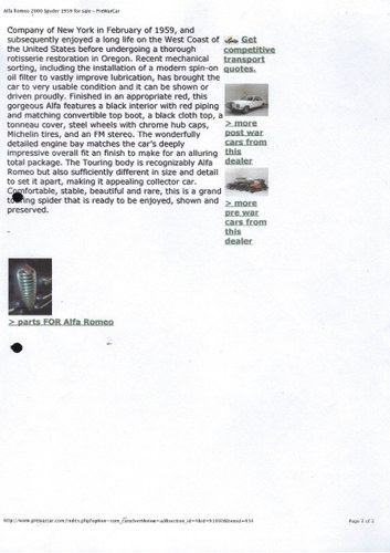 1962 Alfa Romeo 2000 Touring Spider In vendita (immagine 72 di 75)