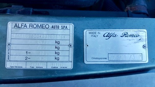 NO RESERVE - 1986 Alfa Romeo 75 à vendre (picture 32 of 49)