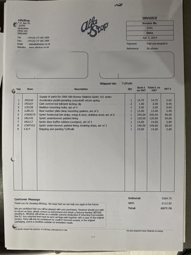 1960 Alfa Romeo Giulietta Sprint 1300 For Sale (picture 185 of 234)