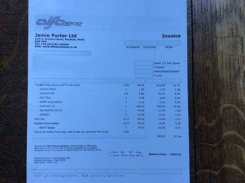 2001 Alfa Romeo Spider GTV In vendita (immagine 76 di 89)