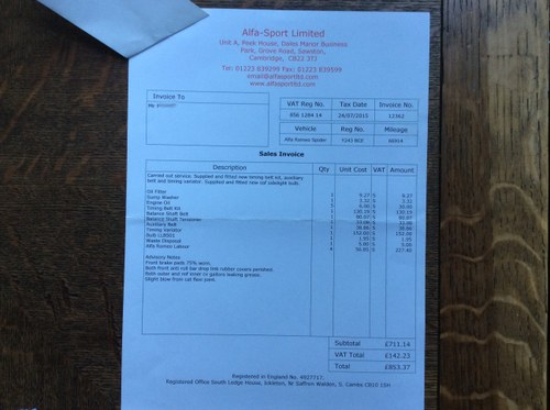 2001 Alfa Romeo Spider GTV In vendita (immagine 79 di 89)