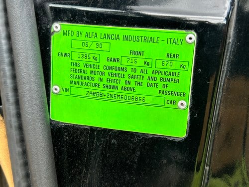 1991 Alfa Romeo Spider S4 Convertible LHD Manual In vendita (immagine 181 di 243)