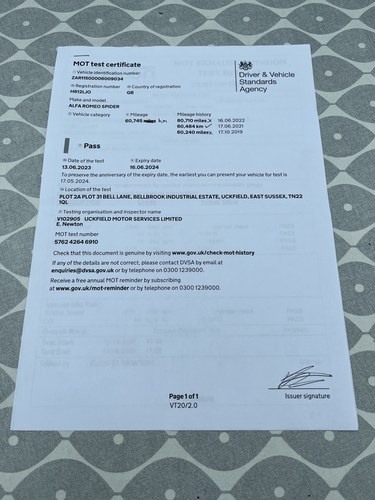 1991 Alfa Romeo Spider En venta (imagen 240 de 250)