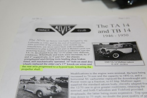 1949 Alvis TA14 Te koop (foto 77 van 84)