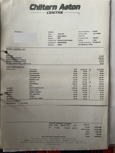 1999 Aston Martin DB7 Alfred Dunhill Special Edition For Sale (picture 181 of 232)