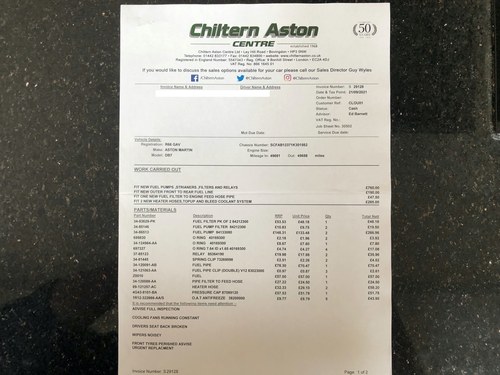 RESERVE LOWERED - 2001 Aston Martin DB7 Vantage For Sale (picture 154 of 176)