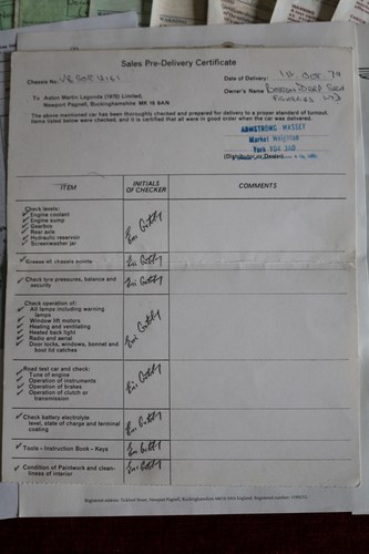 1979 Aston Martin V8 Series 4 Oscar India En venta (imagen 91 de 99)