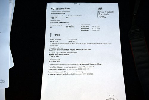 2002 Aston Martin V12 Vanquish - Only 11,757 miles! In vendita (immagine 140 di 147)