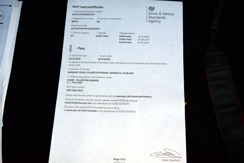 2002 Aston Martin V12 Vanquish - Only 11,757 miles! In vendita (immagine 141 di 147)