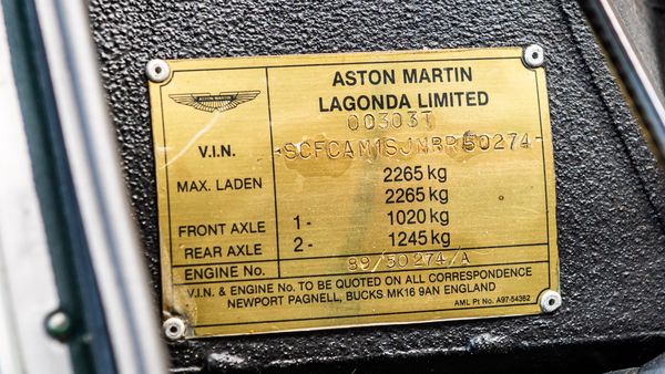 1991 Aston Martin Virage For Sale (picture :index of 103)