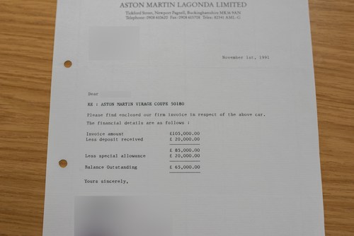 1992 Aston Martin Virage In vendita (immagine 248 di 258)