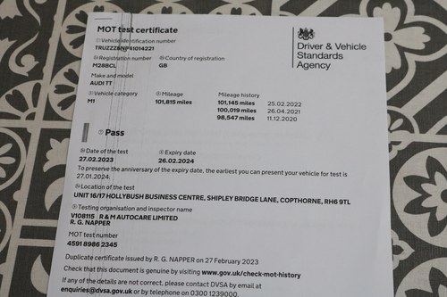 2003 Audi TT Coupé Quattro Te koop (foto 116 van 117)