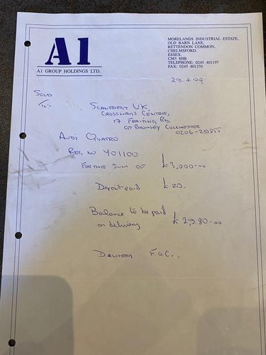 1982 Audi Ur Quattro (RHD) zum Verkauf (Bild 119 von 135)