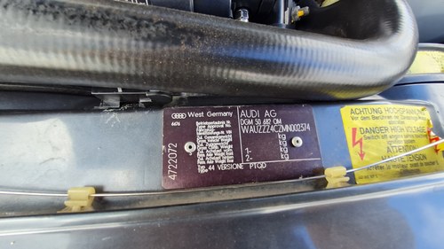 1991 Audi V8 Manual LHD For Sale (picture 45 of 48)