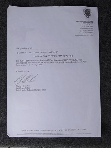 1966 Austin A35 Van Te koop (foto 140 van 141)