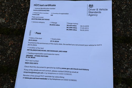 1989 Austin Rover Mini Rose Only 500 Made For Sale (picture 103 of 103)