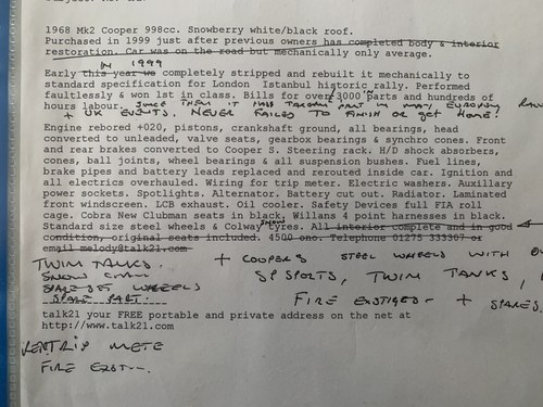 1968 Austin Mini Cooper Rally In vendita (immagine 76 di 85)