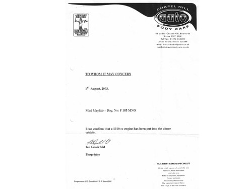 1988 Austin Mini Mayfair 1310cc Conversion In vendita (immagine 152 di 163)