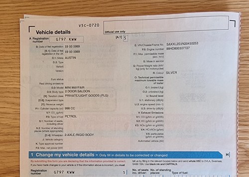 1989 Austin Mini Mayfair Te koop (foto 114 van 123)