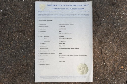 1960 Austin Seven Mini à vendre (picture 136 of 145)