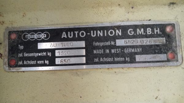 1961 Auto Union 1000 For Sale (picture :index of 83)