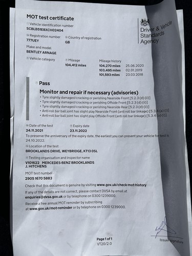 1999 Bentley Arnage Green Label Te koop (foto 264 van 266)