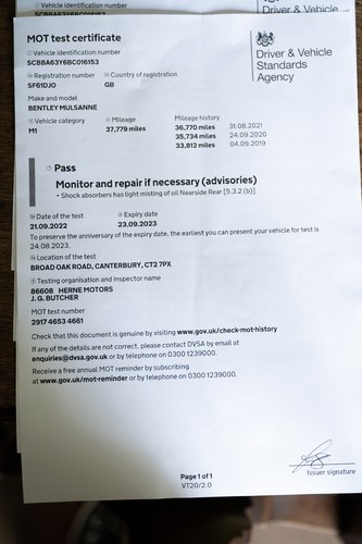 2011 Bentley Mulsanne zum Verkauf (Bild 187 von 192)