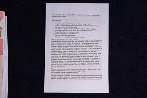 1994 Bentley Continental R zum Verkauf (Bild 206 von 250)