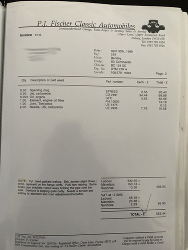 1964 Bentley Continental S3 6.2 Auto For Sale (picture 162 of 191)