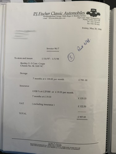 1964 Bentley Continental S3 6.2 Auto For Sale (picture 181 of 191)