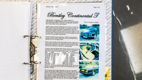 1998 Bentley Continental T Coupé à vendre (picture 190 of 206)