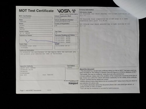 1987 Bentley Eight zum Verkauf (Bild 194 von 246)