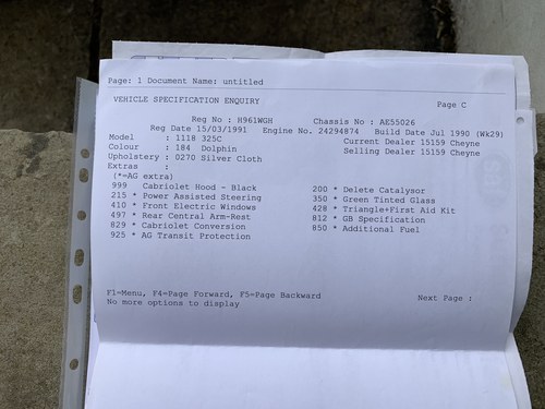 1989 BMW 325i E30 Baur Cabriolet Manual For Sale (picture 179 of 199)