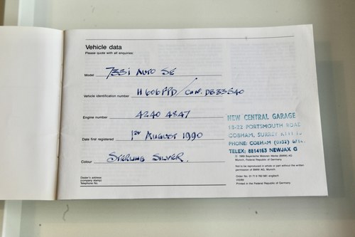 1990 BMW 735i à vendre (picture 109 of 110)