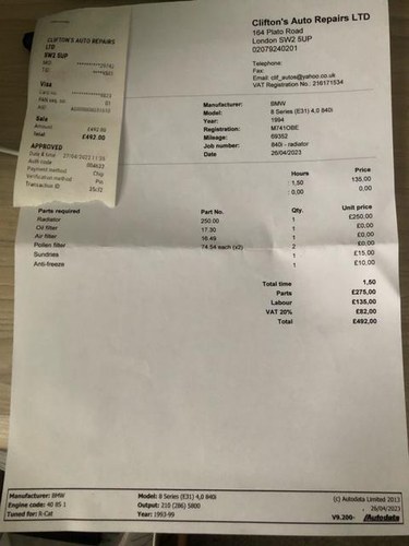 1994 BMW 840Ci (E31) En venta (imagen 122 de 124)