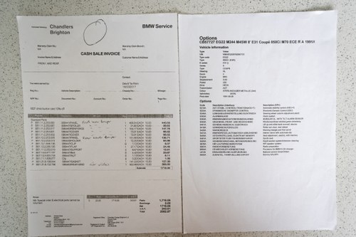 1992 BMW 850i (E31) à vendre (picture 117 of 117)