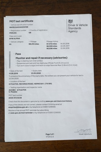 2004 BMW Alpina B3S Cabriolet In vendita (immagine 148 di 157)