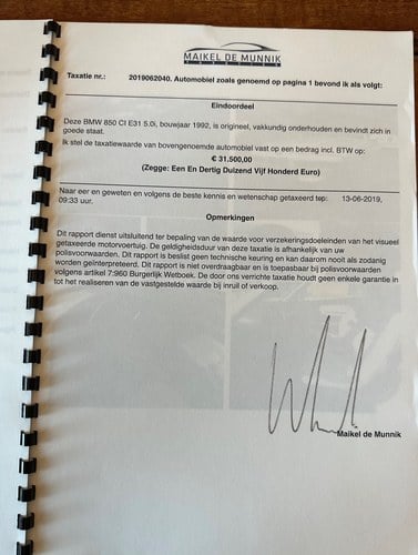 1992 BMW 850Ci (E31) zum Verkauf (Bild 74 von 85)