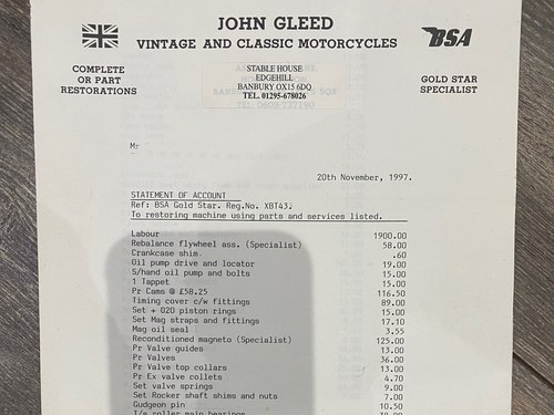 1959 BSA DBD 34 Gold Star (Clubmans Trim) In vendita (immagine 78 di 88)