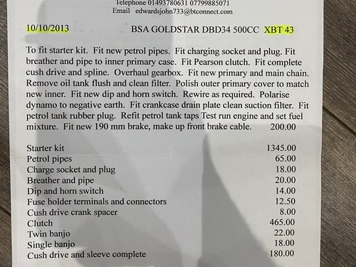 1959 BSA DBD 34 Gold Star (Clubmans Trim) In vendita (immagine 81 di 88)