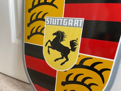 Porsche Enamel Crest Sign For Sale (picture 7 of 14)