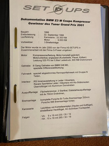 1998 BMW Z3M Coupe LHD (Supercharged, race spec) à vendre (picture 118 of 118)