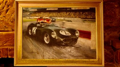 1959 Michael Turner Stirling Moss Oil Painting