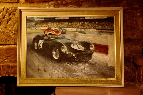 1959 Michael Turner Stirling Moss Oil Painting zum Verkauf (Bild 1 von 11)
