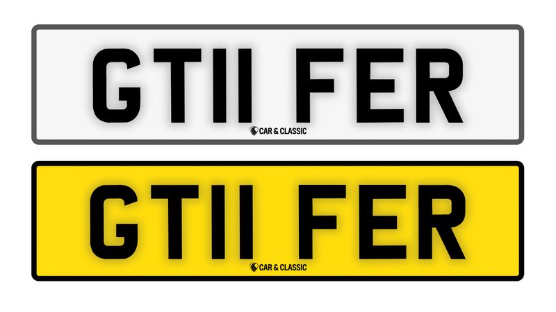 NO RESERVE  - PRIVATE REG PLATE - GT11 FER For Sale (picture 1 of 2)
