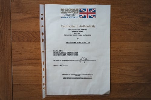 1972 Rickman Metisse TR6R Engine 650 à vendre (picture 65 of 70)