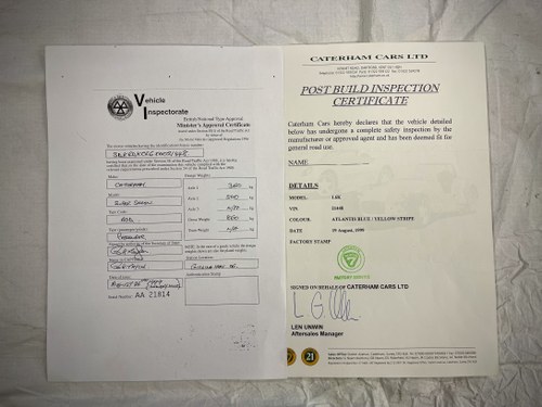 1999 Caterham 7 In vendita (immagine 163 di 165)